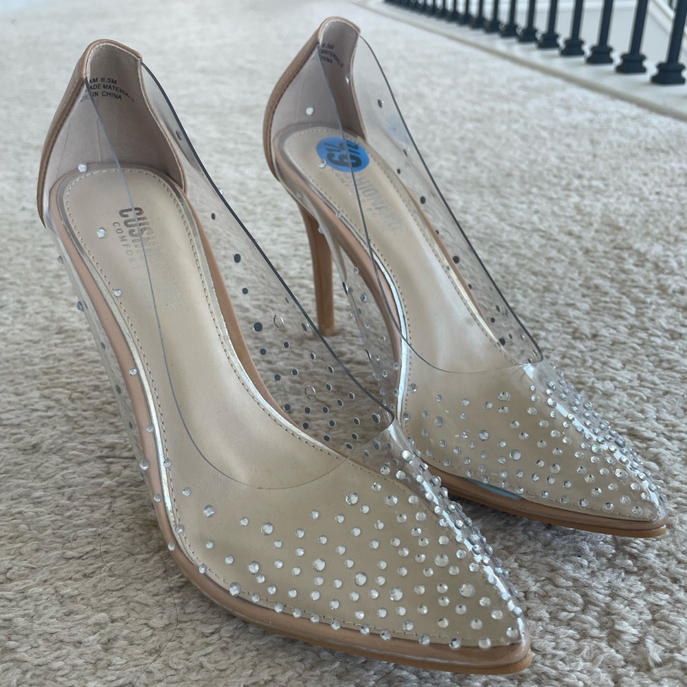Nude/Clear Heels